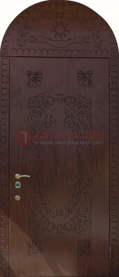 Железная арочная дверь с рисунком ДА-1 для аптеки в Серпухове