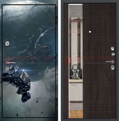 Железная дверь с фотопечатью космической фантастики ДФ-51 в Серпухове
