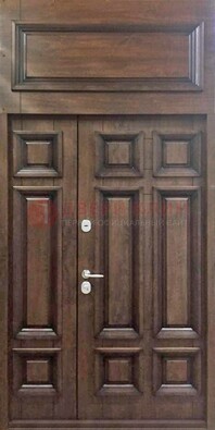 Классическая входная дверь с верхней фрамугой ДФГ-15 в Серпухове