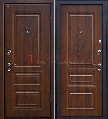 Темная металлическая дверь с МДФ ДМ-140 в Серпухове