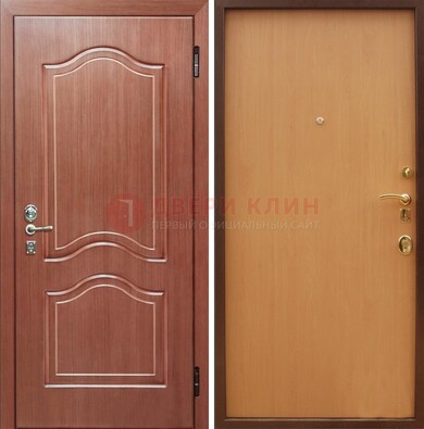 Входная дверь отделанная МДФ и ламинатом внутри ДМ-159 в Серпухове