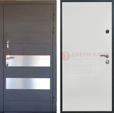 Металлическая дверь МДФ темная и светлая ДМ-420 в Серпухове