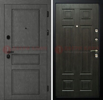 Серая стальная дверь с классическими МДФ ДМ-456 в Серпухове