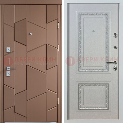 Квартирная стальная дверь с разными панелями МДФ ДМ-496 в Серпухове