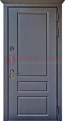 Тёмная входная дверь для коттеджа с МДФ ДМ-528 в Серпухове