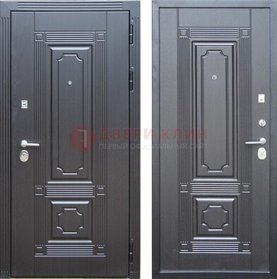 Декоративная серая металлическая дверь с МДФ ДМ-57 в Серпухове