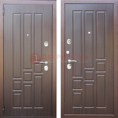 Теплая металлическая дверь с МДФ с двух сторон ДМ-80 в Серпухове