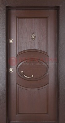Железная дверь с массивом дуба в стиле классика ДМД-55 в Серпухове