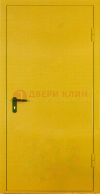 Желтая железная дверь с нитроэмалью ДН-5 в Серпухове