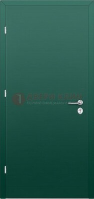 Зеленая стальная дверь с нитроэмалью ДН-6 в Серпухове