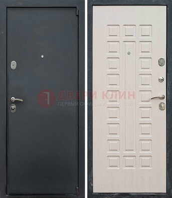 Черная металлическая дверь с порошковым покрытием ДП-101 в Старой Купавне