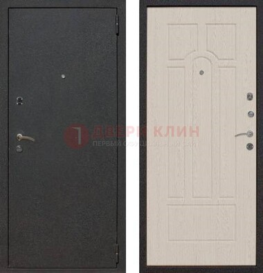 Серая входная дверь с порошковым покрытием МДФ внутри ДП-129 в Серпухове