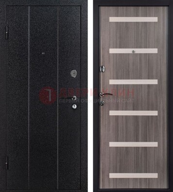 Черная стальная дверь с порошковым окрасом ДП-199 в Серпухове