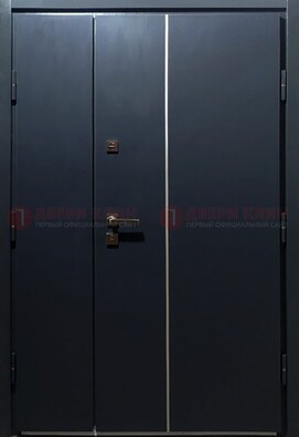 Темная металлическая дверь с порошковым покрытием ДП-220 в Серпухове