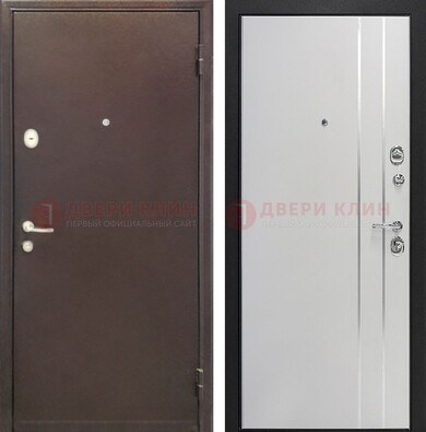 Входная дверь с порошковым покрытием с МДФ с молдингами ДП-232 в Серпухове