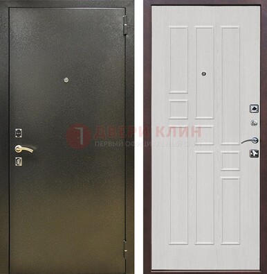 Входная дверь Темное серебро с порошковой отделкой и терморазрывом МДФ ДП-282 в Серпухове