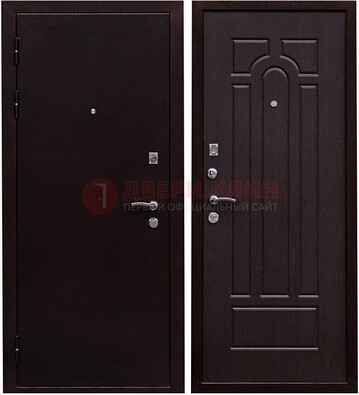 Черная стальная дверь с порошковым покрытием ДП-35 в Ивантеевке