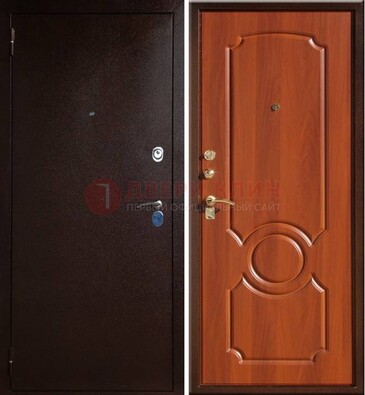 Темная железная дверь с порошковым напылением ДП-46 в Серпухове