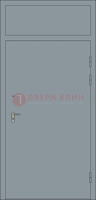 Серая техническая дверь ДПП-16 в Серпухове