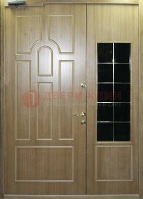 Входная дверь Дверь со вставками из черного стекла ДПР-42 в Серпухове