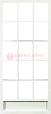 Железная решетчатая дверь в белом цвете ДР-10 в Серпухове