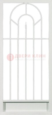 Стальная решетчатая дверь в белом цвете с пикой ДР-11 в Серпухове