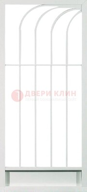 Белая металлическая решетчатая дверь ДР-17 в Серпухове