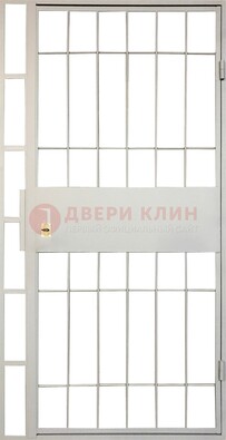 Железная решетчатая дверь в белом цвете ДР-19 в Серпухове