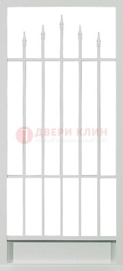 Светлая стальная решетчатая дверь с пиками ДР-21 в Серпухове