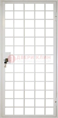 Белая металлическая решетчатая дверь ДР-2 в Серпухове