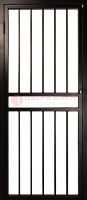 Темная стальная решетчатая дверь для дома ДР-45 в Серпухове