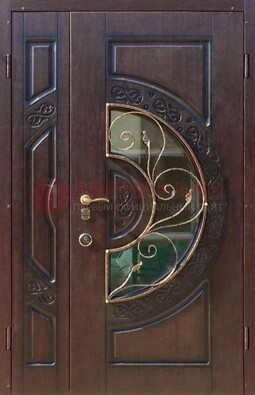 Полуторная железная дверь Винорит в классическом стиле ДСК-272 в Серпухове