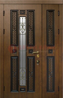Полуторная входная дверь с виноритом ДВТ-169 в Серпухове