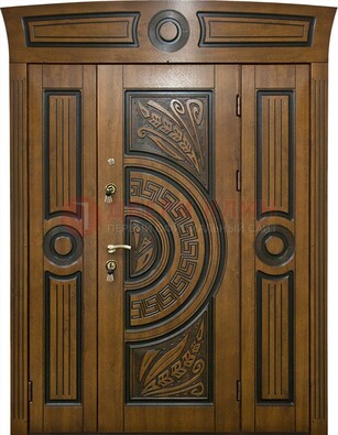 Парадная входная дверь с виноритом и узором ДВТ-194 в Серпухове