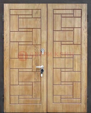 Светло-коричневая стальная дверь с виноритом ДВТ-245 в Серпухове