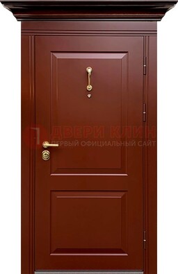 Красная железная дверь винорит для частного дома ДВТ-251 в Серпухове