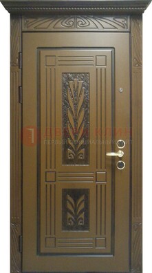 Металлическая дверь с виноритом и узором ДВТ-256 в Серпухове