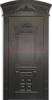 Черная стальная дверь с виноритом ДВТ-31 в Серпухове